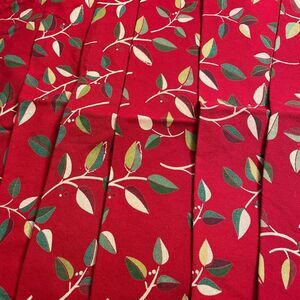 Vintage Danica Red Wine Leaves Table Linen Napkins set of 6
